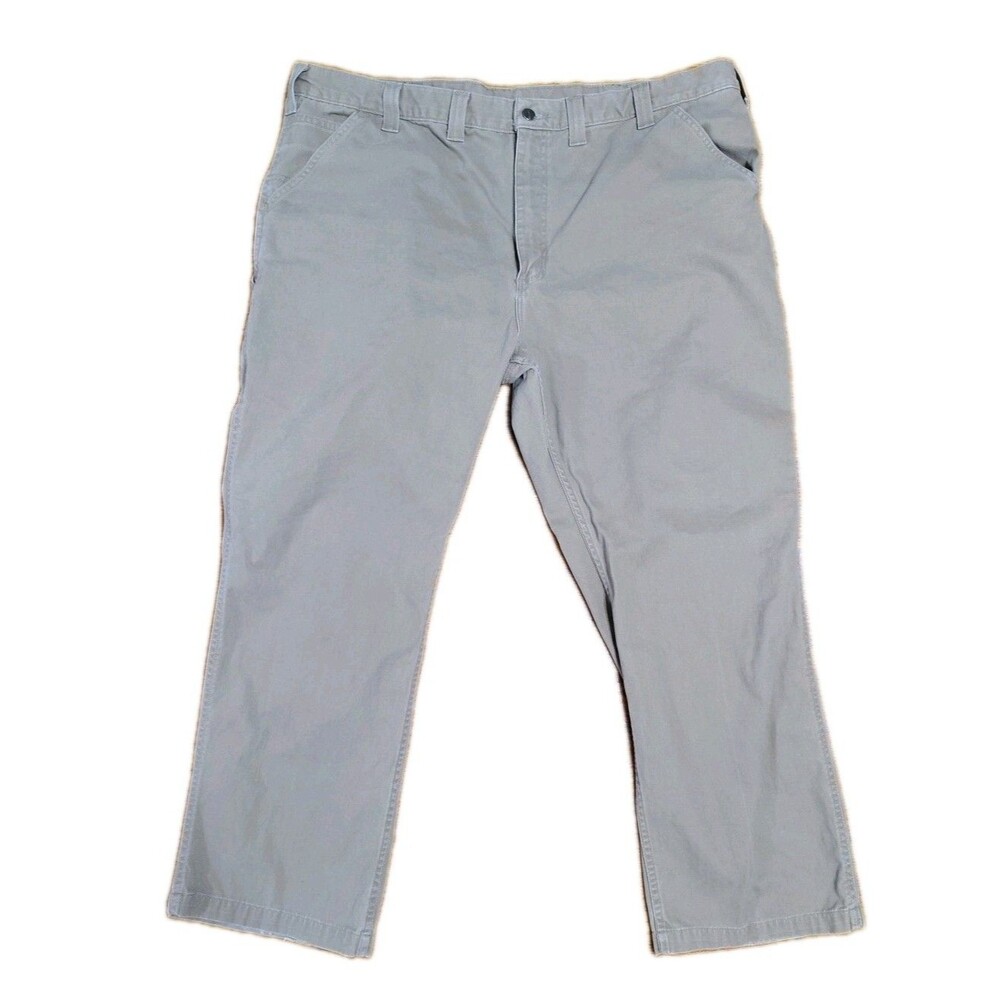 Carhartt B324 DKH Carpenter Work Pants 44x30 Light Khaki Relaxed Fit Side Pocket
